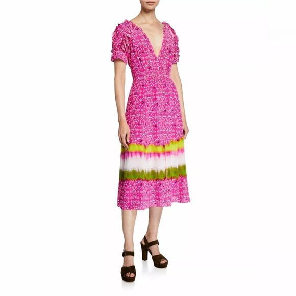 Tanya Taylor Luciana Silk MIDI Dress - Picture 10 of 10